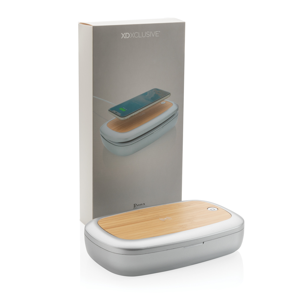 Caja esterilizadora Rena UV-C con cargador inalámbrico de 5W