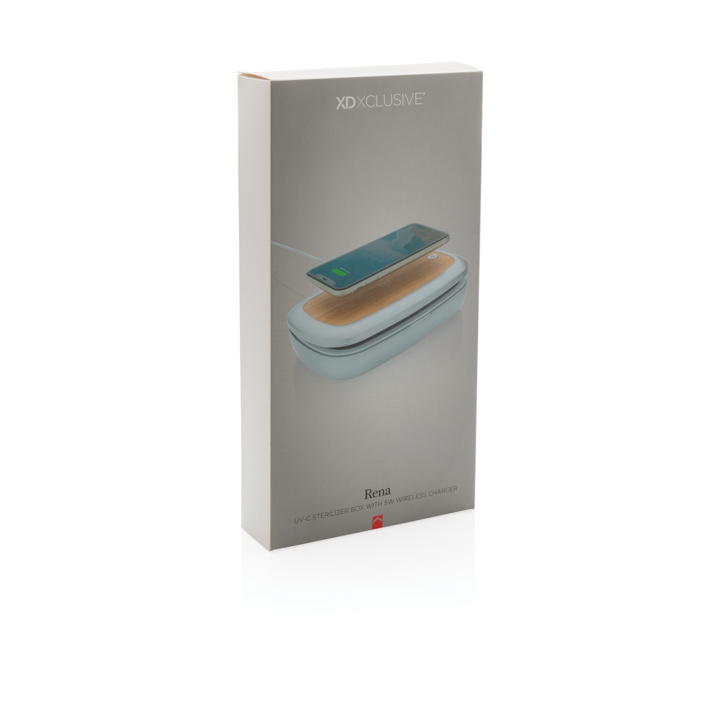 Caja esterilizadora Rena UV-C con cargador inalámbrico de 5W