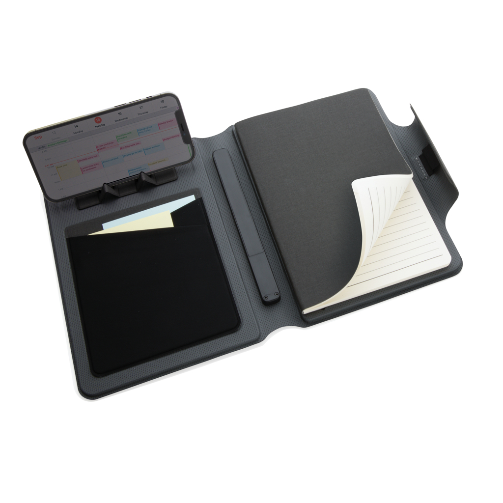 Libreta Artic magnética A5 con carga inalámbrica 10W