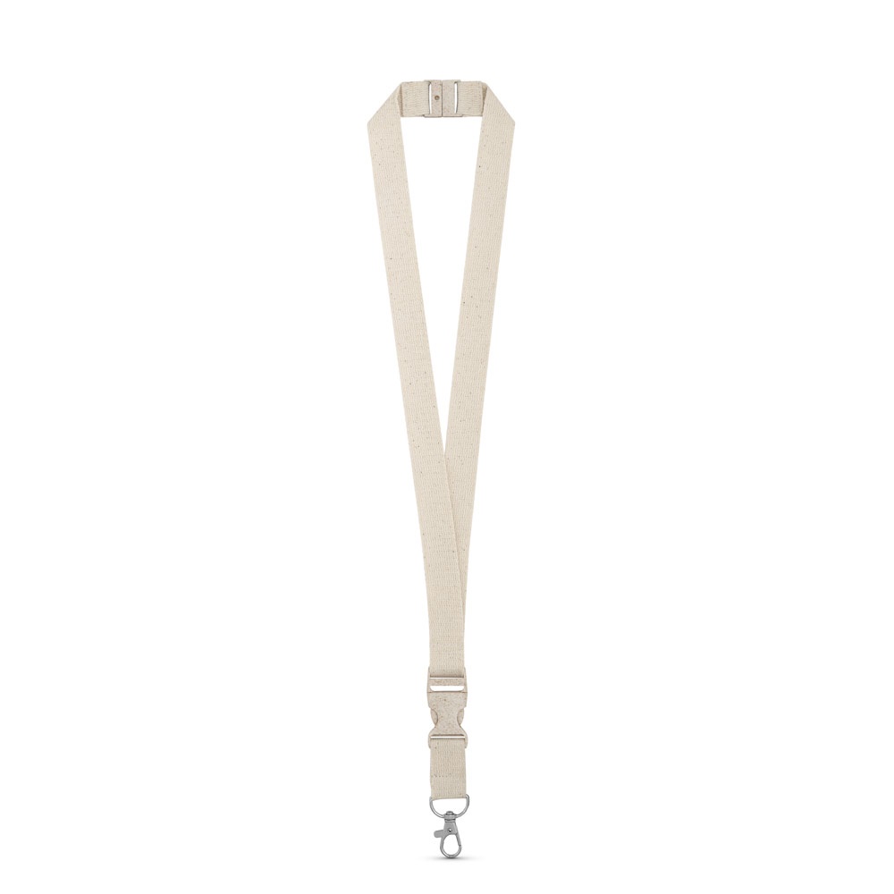 BALLINA. Lanyard de algodón 100% con mosquetón de metal