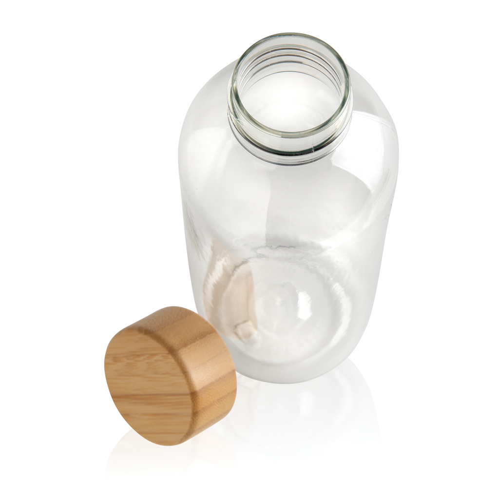 Botella RCS RPET con tapa de bambú