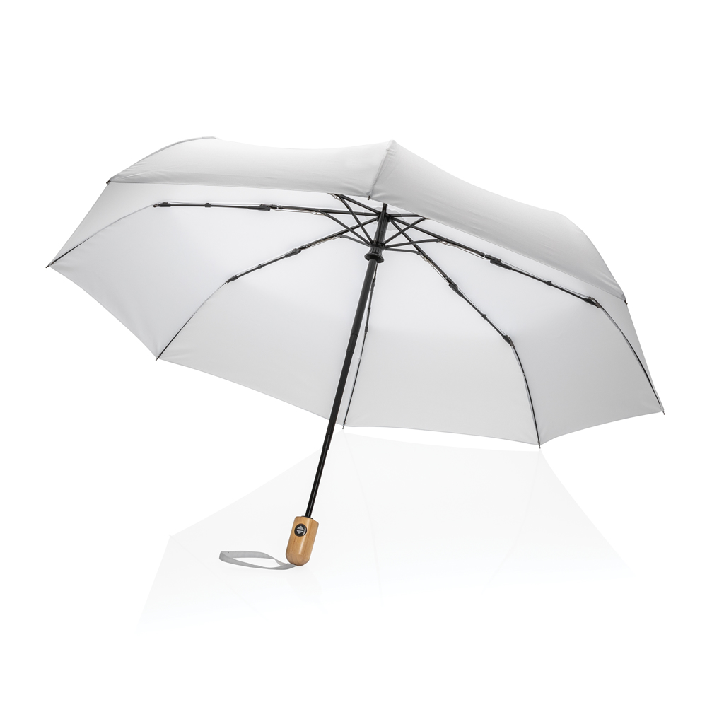 Paraguas automático RPET 190T bambú de 21" Impact AWARE ™