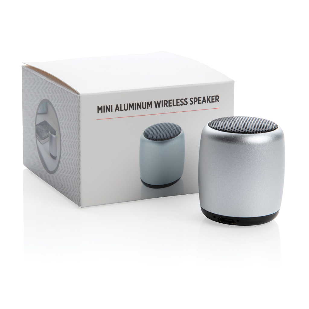 Mini altavoz inalámbrico de aluminio