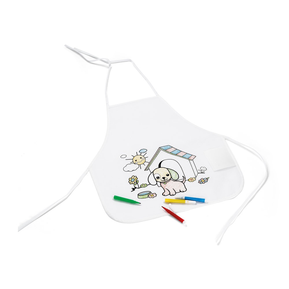 NILO. Delantal infantil para colorear en tejido sin tejer (80 g/m²)