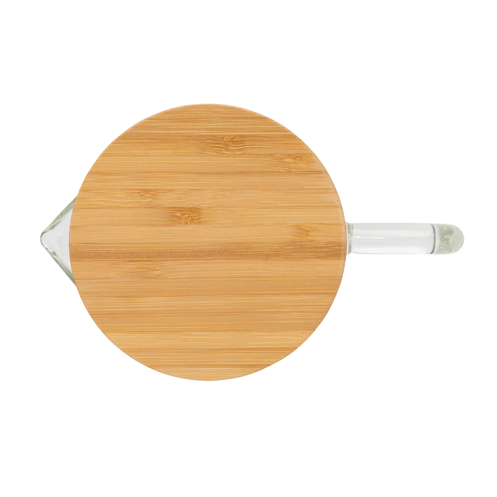 Jarra de vidrio borosilicato Ukiyo con tapa de bambú 1.2L