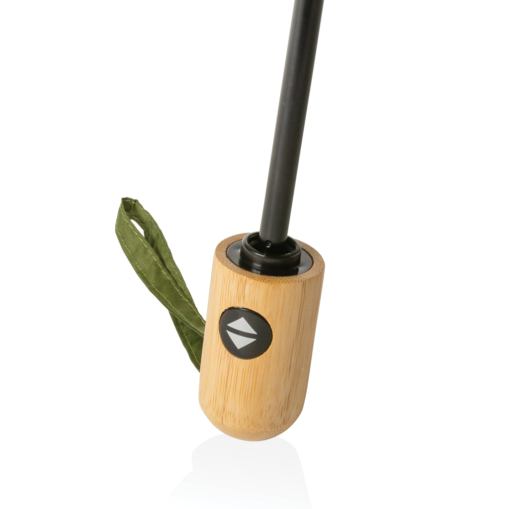 Paraguas automático RPET 190T bambú de 21" Impact AWARE ™