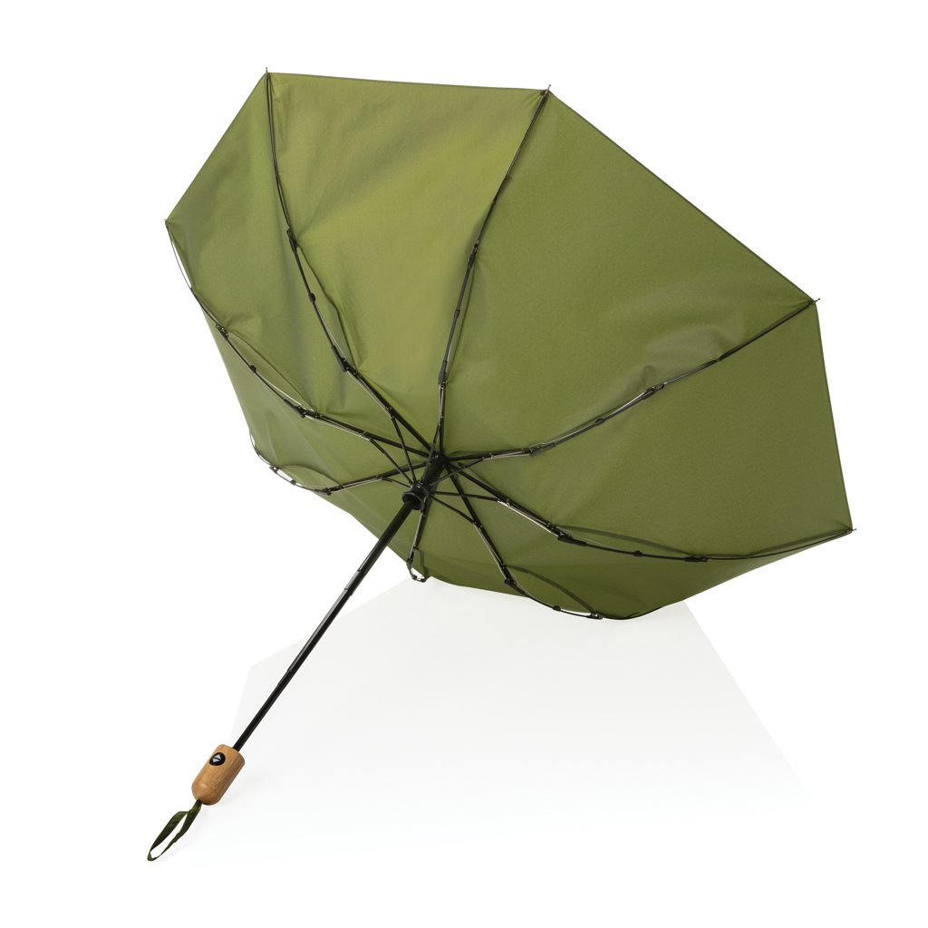 Paraguas automático RPET 190T bambú de 21" Impact AWARE ™