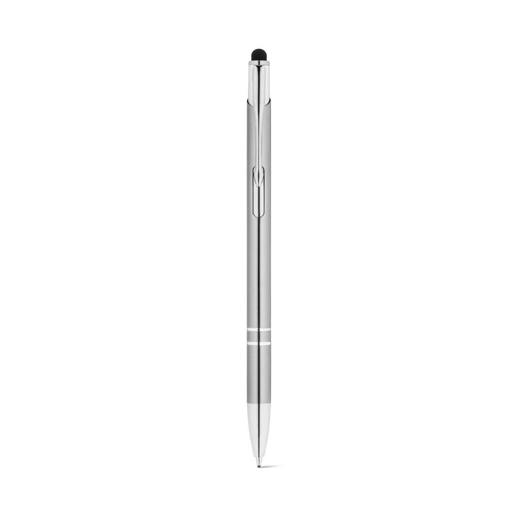 GALBA. Bolígrafo de aluminio con punta táctil y clip