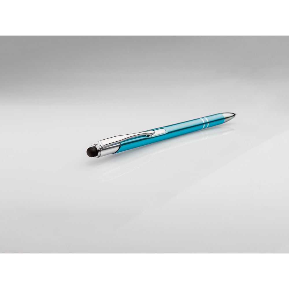 GALBA. Bolígrafo de aluminio con punta táctil y clip
