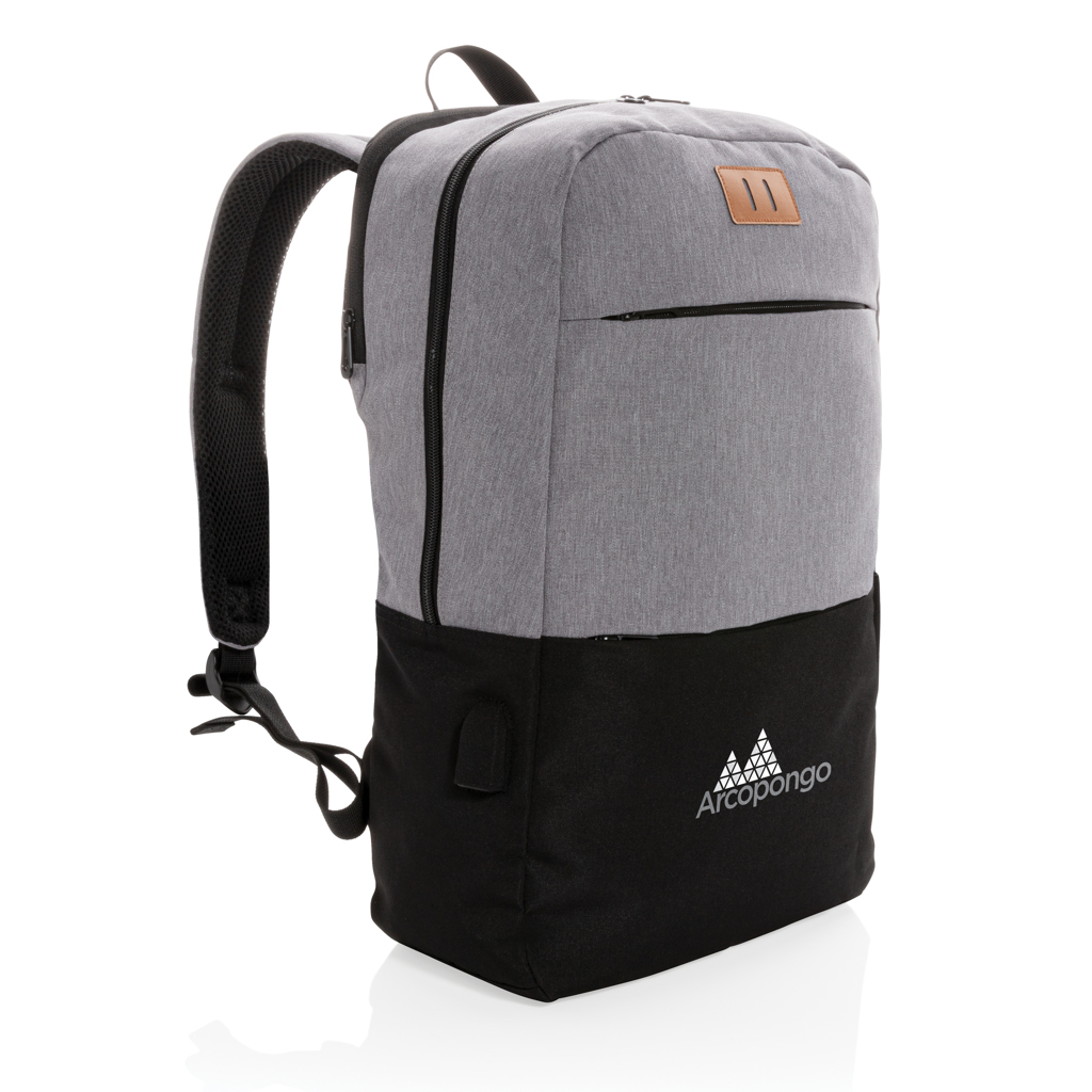 Moderna mochila portátil de 15.6" USB y RFID sin PVC