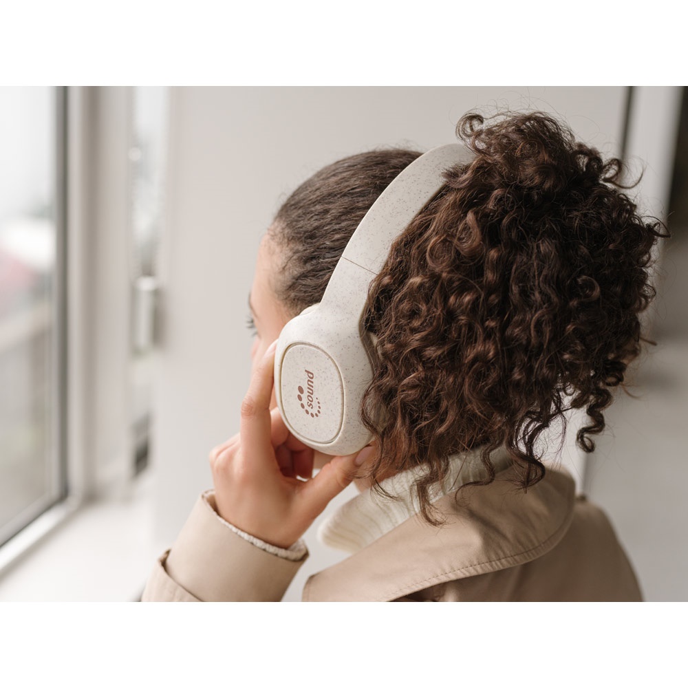 FEYNMAN. Auriculares inalámbricos plegables con 4h de autonomía, fabricados con paja de trigo y ABS