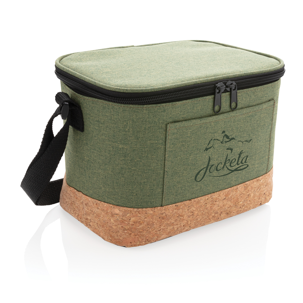 Bolsa y nevera bicolor con detalle de corcho