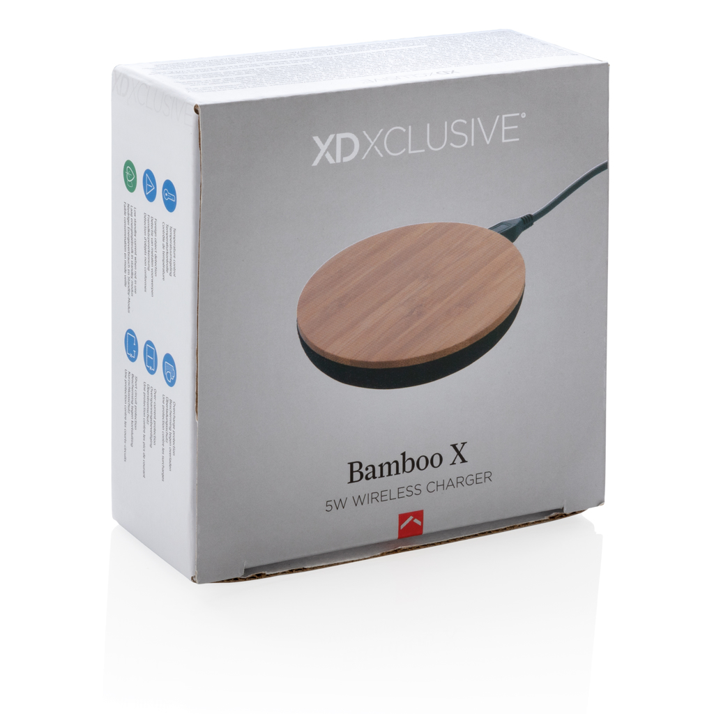 Cargador inalámbrico 5W bambú X