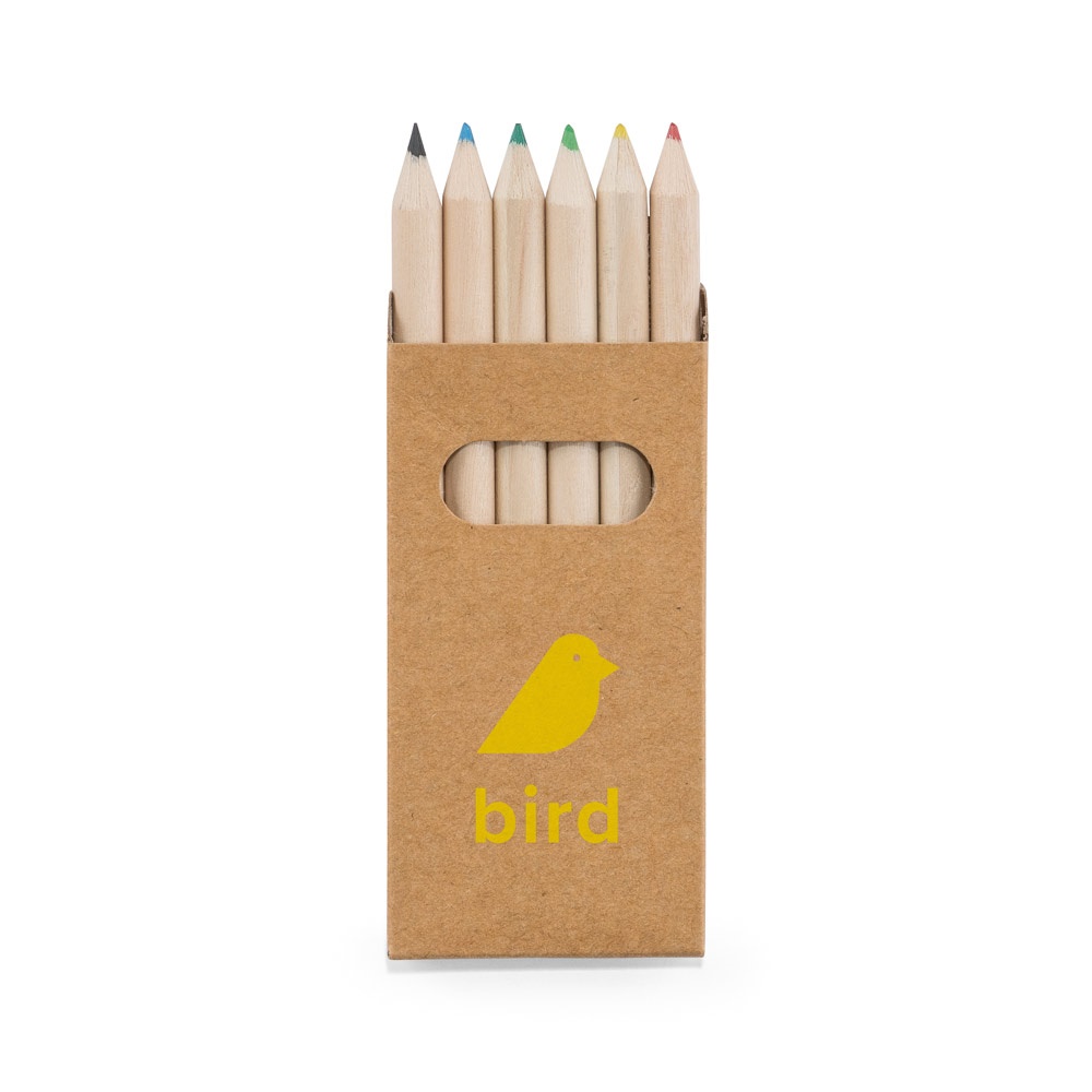 BIRD. Caja con 6 lápices de color