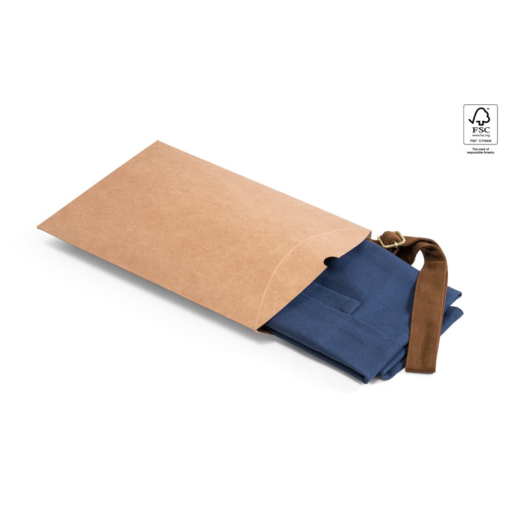 VESPER. Delantal de lona 100% algodón (300 g/m²) con detalles metálicos