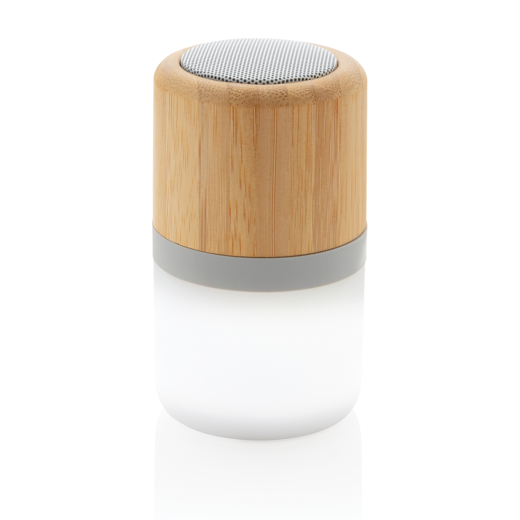 Altavoz Bambú 3W con luz cambiante