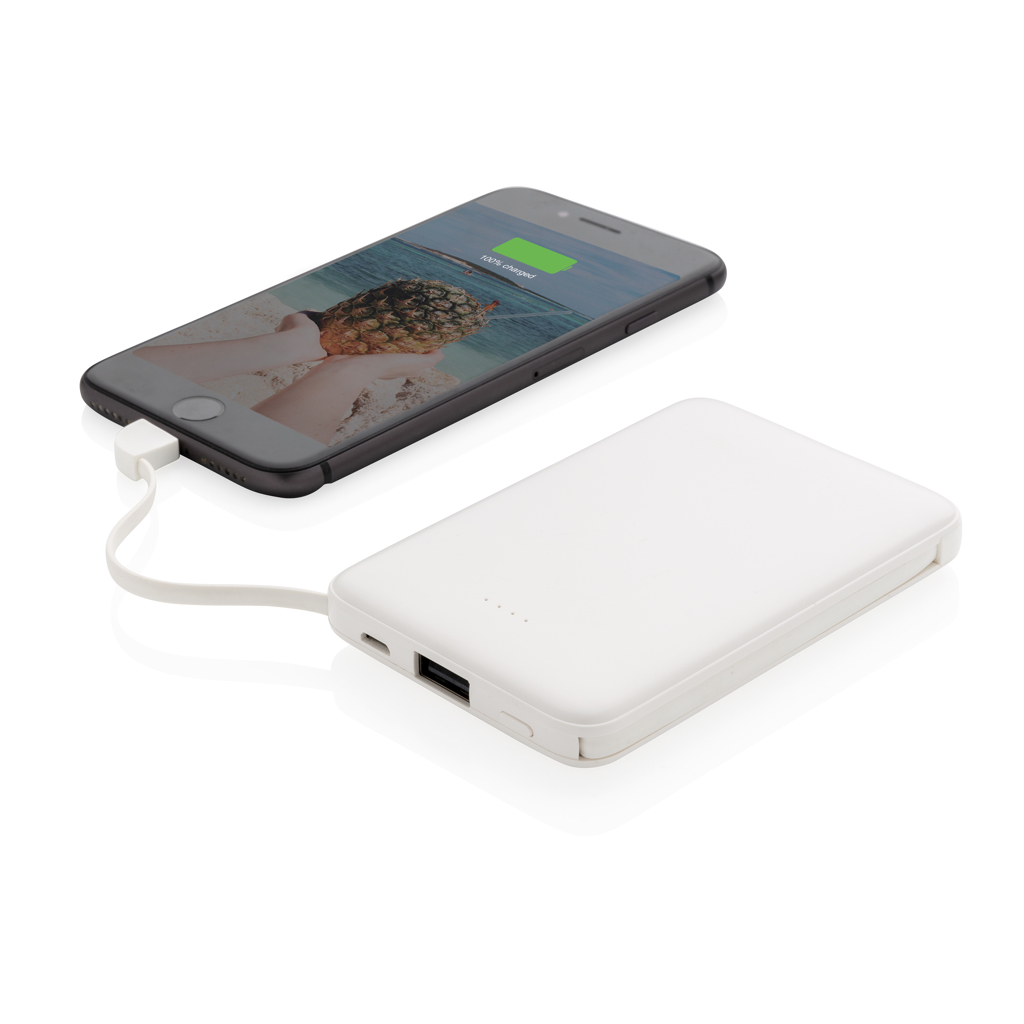 Powerbank 5.000 mAh de bolsillo con cables integrados