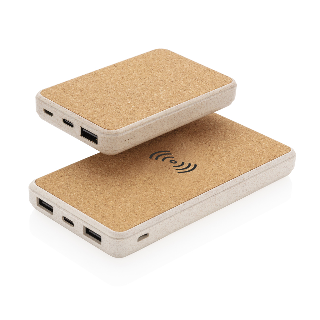 Powerbank inalámbrico 5W de Corcho y Trigo 8.000 mAh