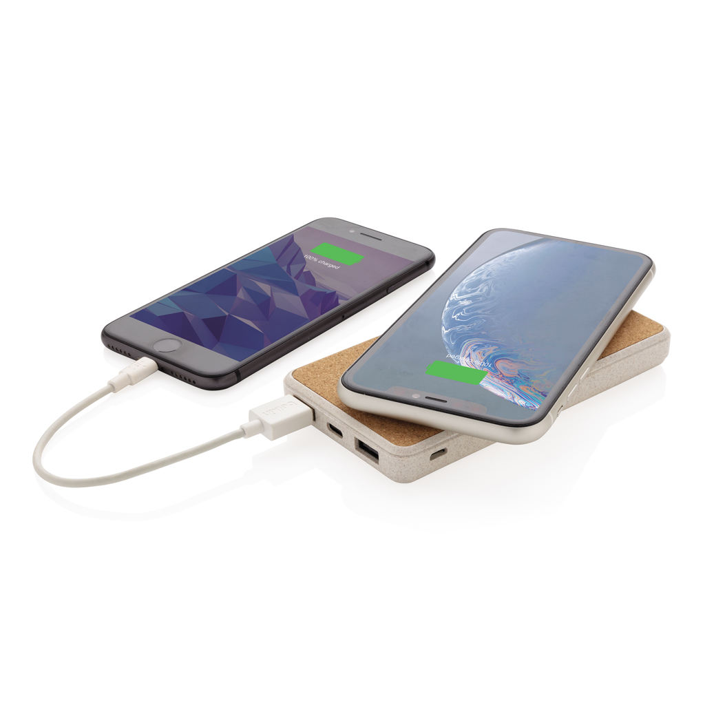 Powerbank inalámbrico 5W de Corcho y Trigo 8.000 mAh
