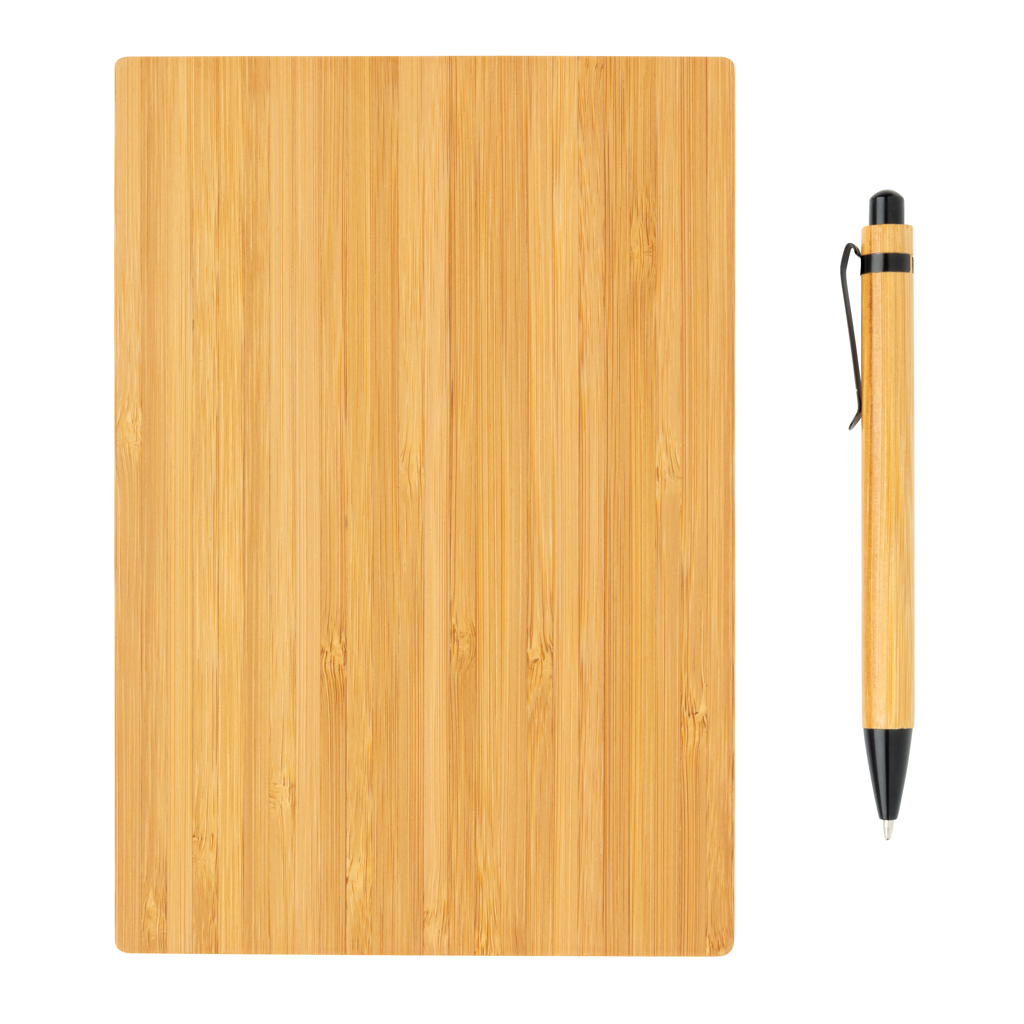 Juego de libreta y bolígrafo A5 Bamboo