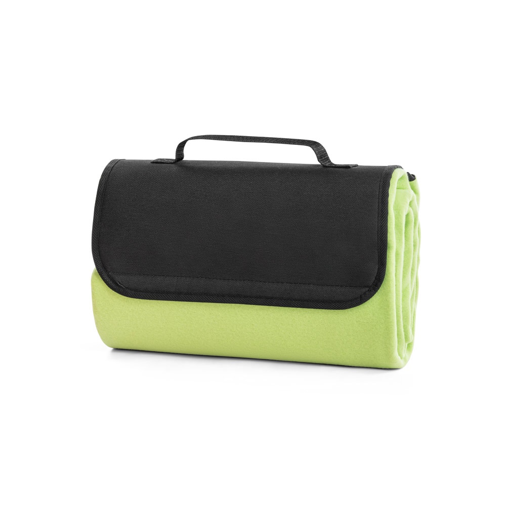 RILEY. Manta polar con asa de transporte y solapa (180 g/m²)