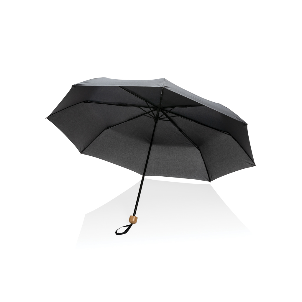 Mini paraguas RPET 190T de bambú 20.5" Impact AWARE ™