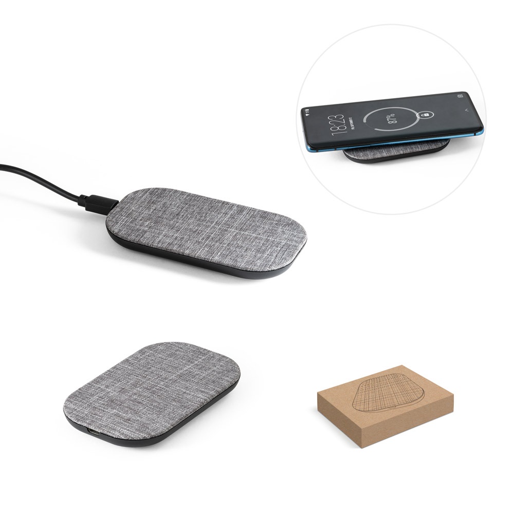 RENEWAL CHARGER. Cargador inalámbrico superrápido de 15W, fabricado en PET reciclado (100% rPET)