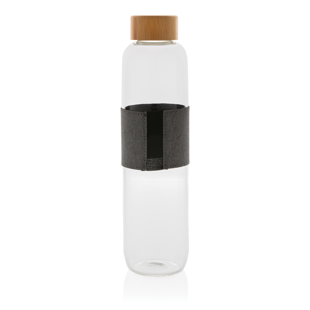 Botella Impact de vidrio de borosilicato con bambú