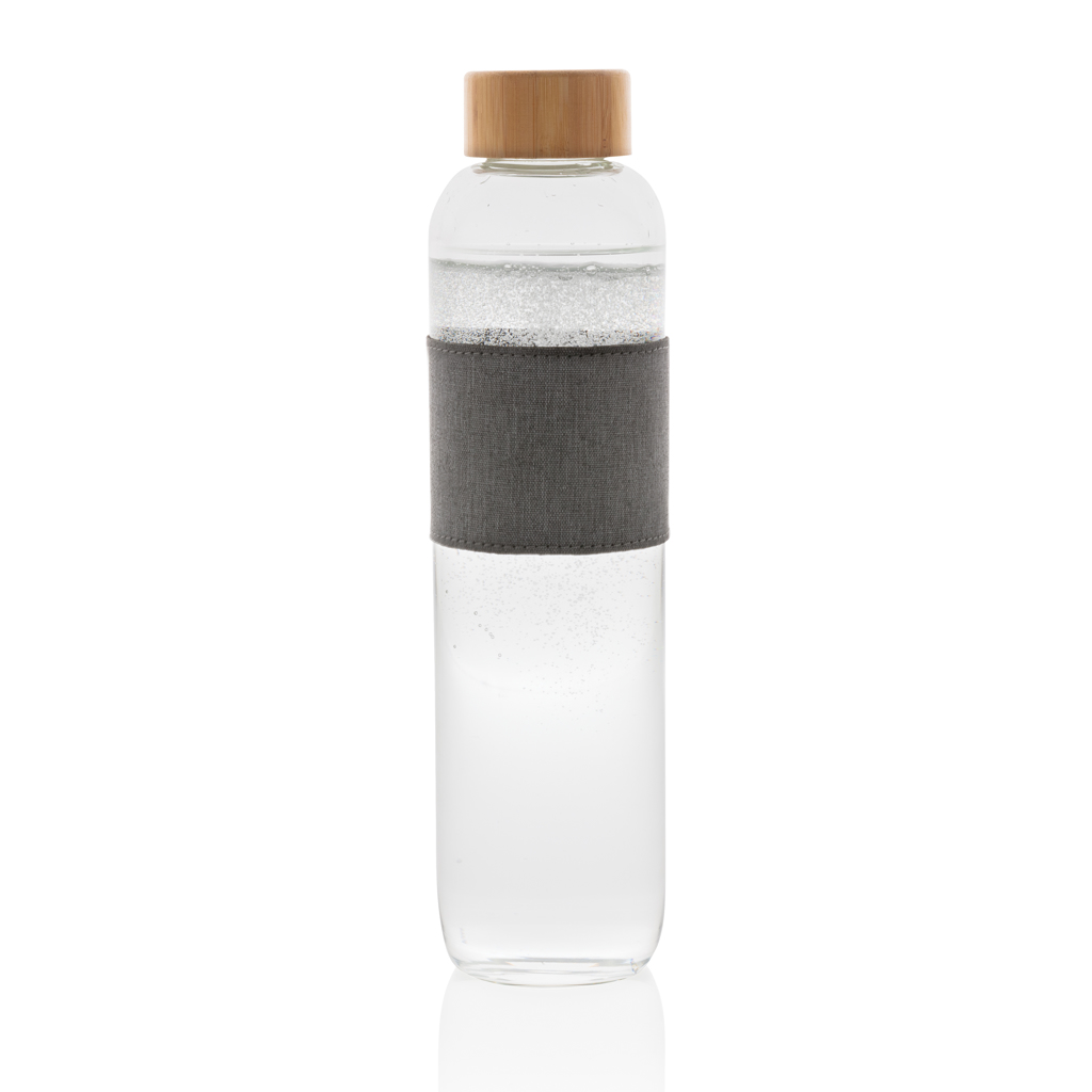 Botella Impact de vidrio de borosilicato con bambú