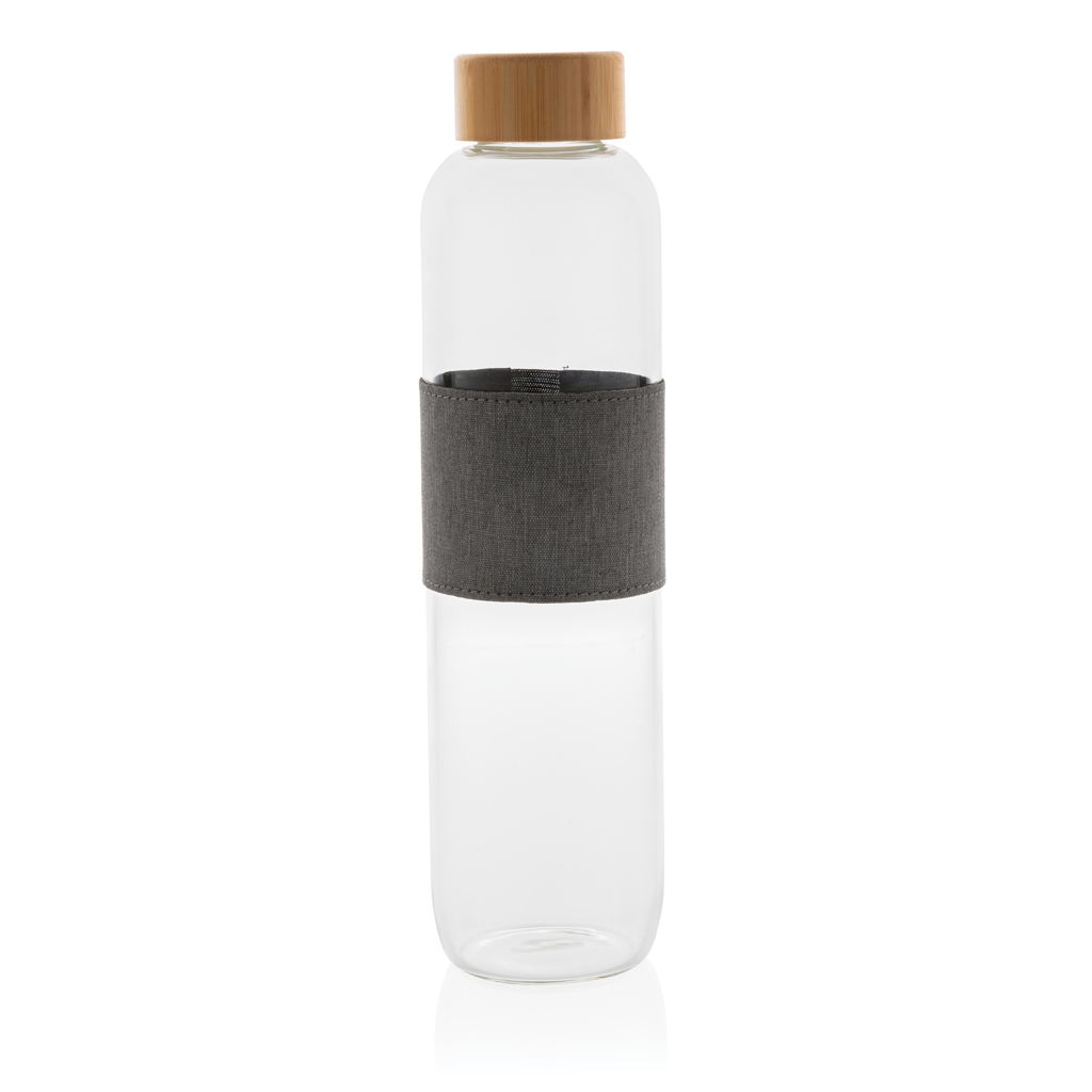 Botella Impact de vidrio de borosilicato con bambú