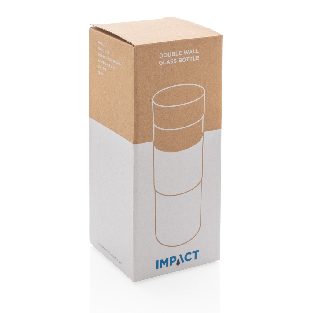Botella Impact de vidrio de borosilicato de doble pared