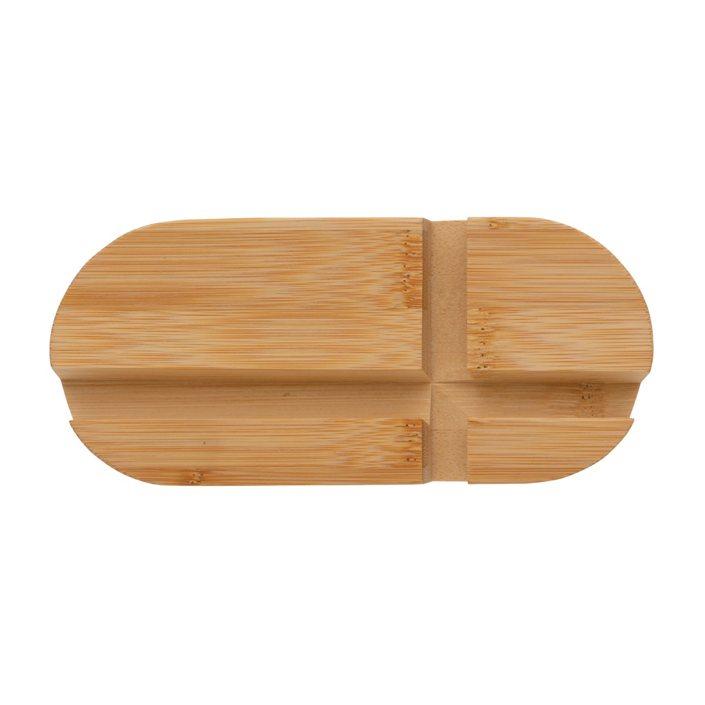 Soporte de bambú para tablet y teléfono