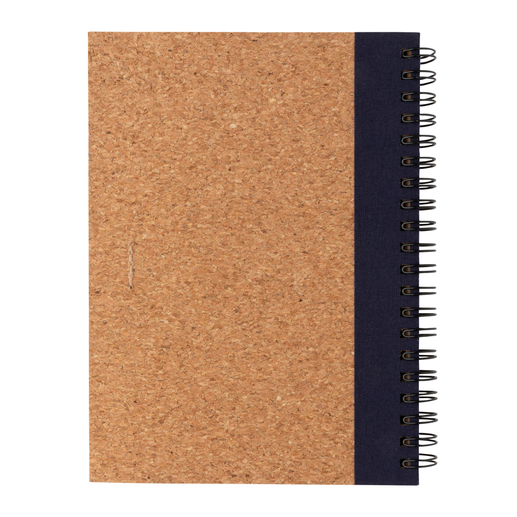 Libreta espiral de corcho con bolígrafo