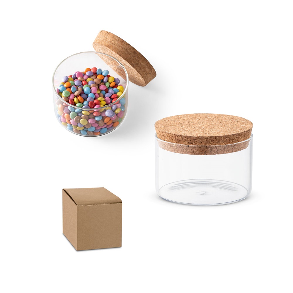 SPICE 380. Botella de vidrio de borosilicato con tapa de corcho 380ml