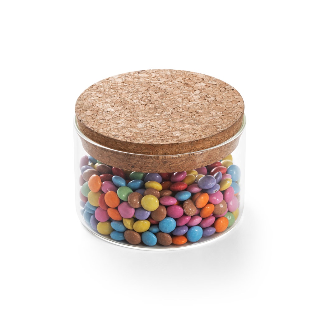 SPICE 380. Botella de vidrio de borosilicato con tapa de corcho 380ml