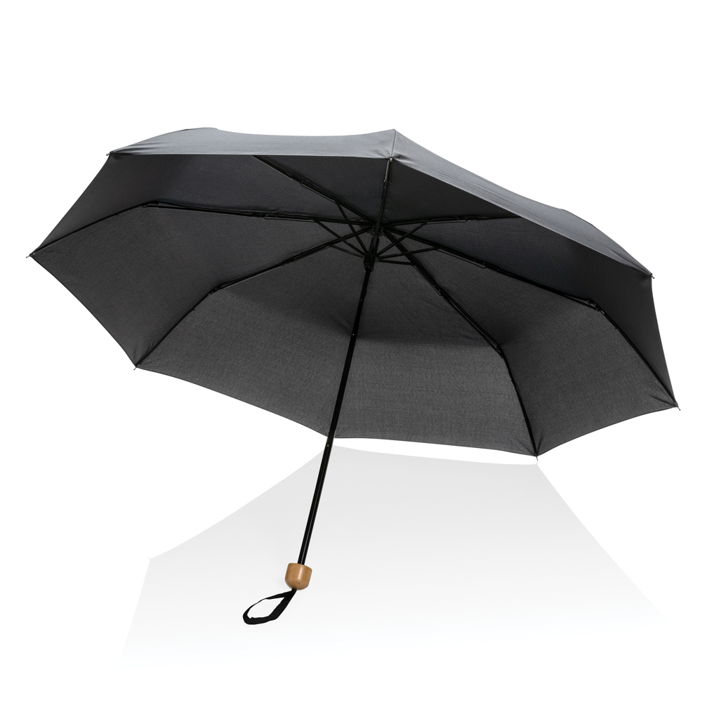 Mini paraguas RPET 190T de bambú 20.5" Impact AWARE ™