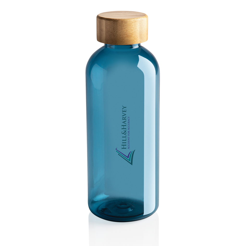 Botella RCS RPET con tapa de bambú