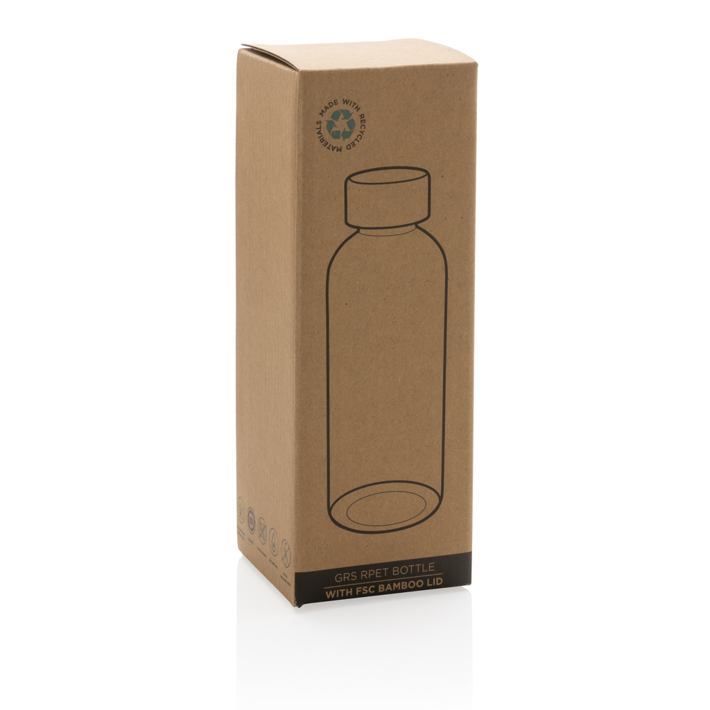 Botella RCS RPET con tapa de bambú