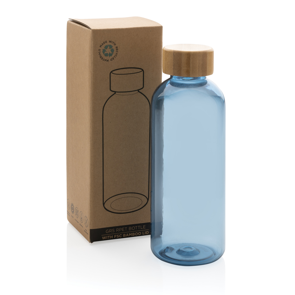 Botella RCS RPET con tapa de bambú