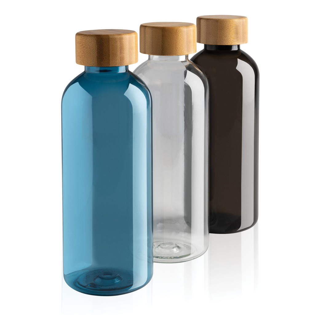 Botella RCS RPET con tapa de bambú