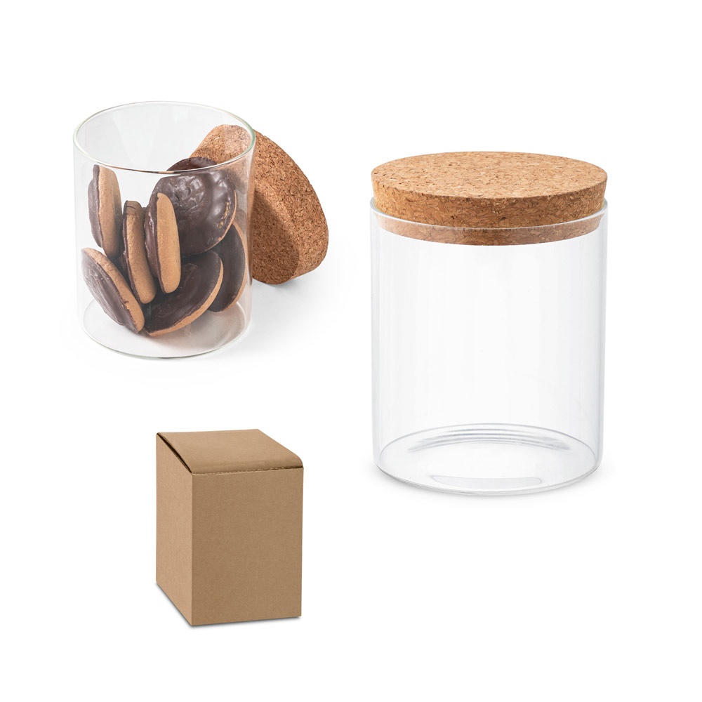 SPICE 700. Botella de vidrio de borosilicato con tapa de corcho 700ml