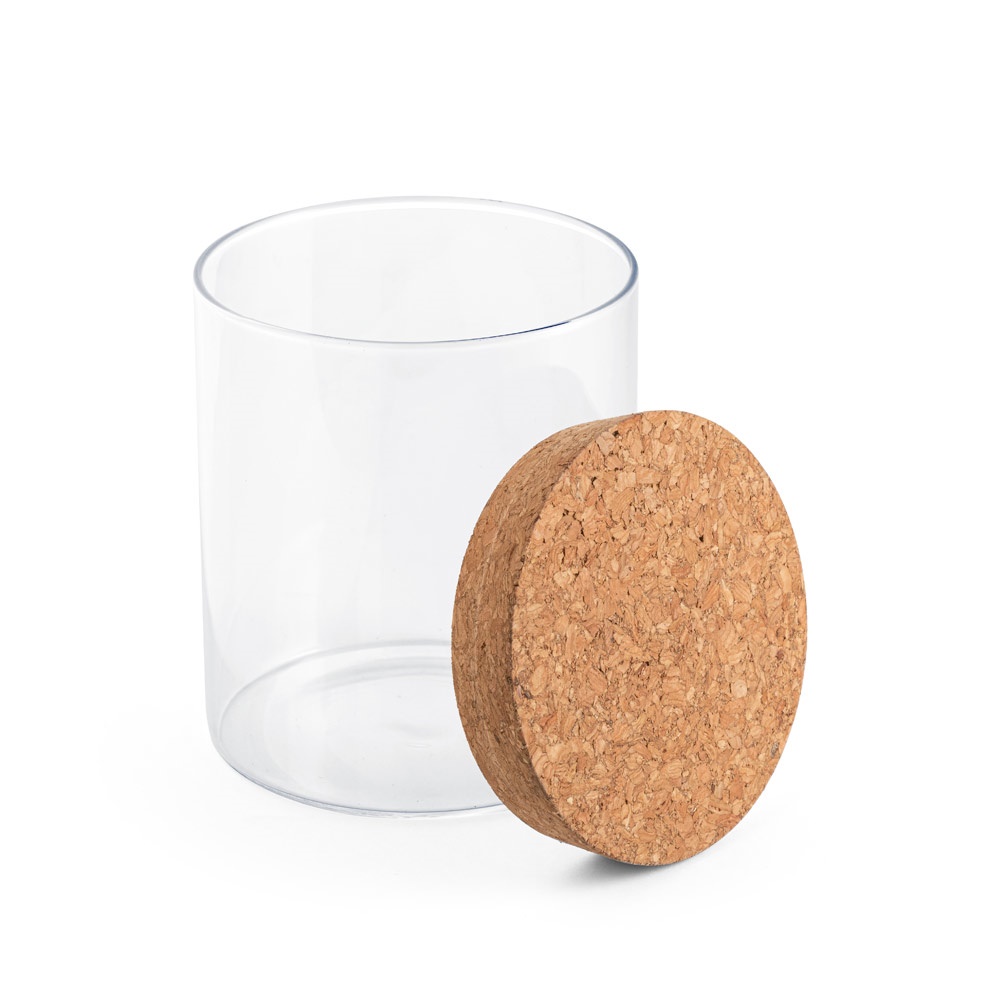 SPICE 700. Botella de vidrio de borosilicato con tapa de corcho 700ml
