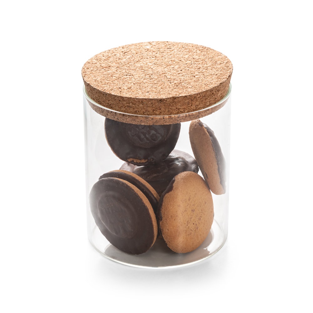 SPICE 700. Botella de vidrio de borosilicato con tapa de corcho 700ml