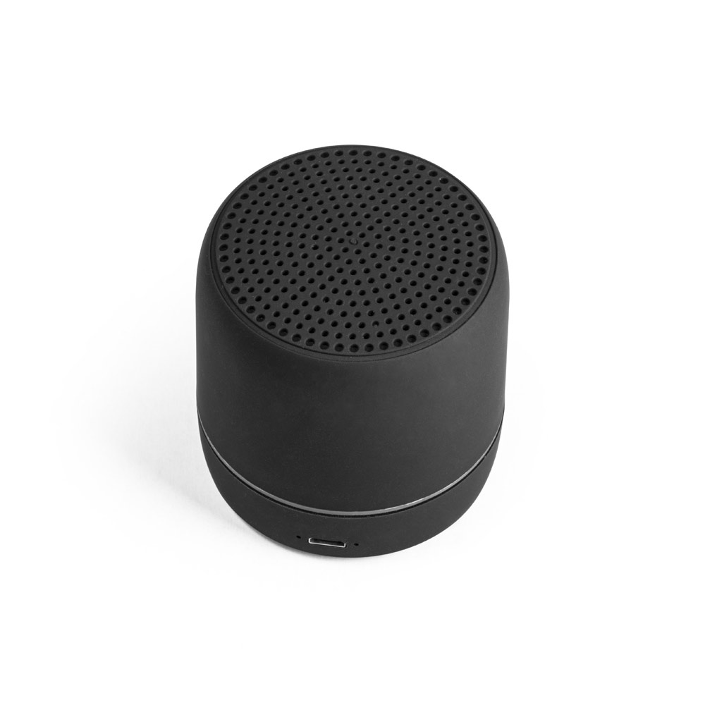 TURING. Altavoz portátil de 3W con 4 horas de autonomía, fabricado en ABS reciclado (100% rABS)