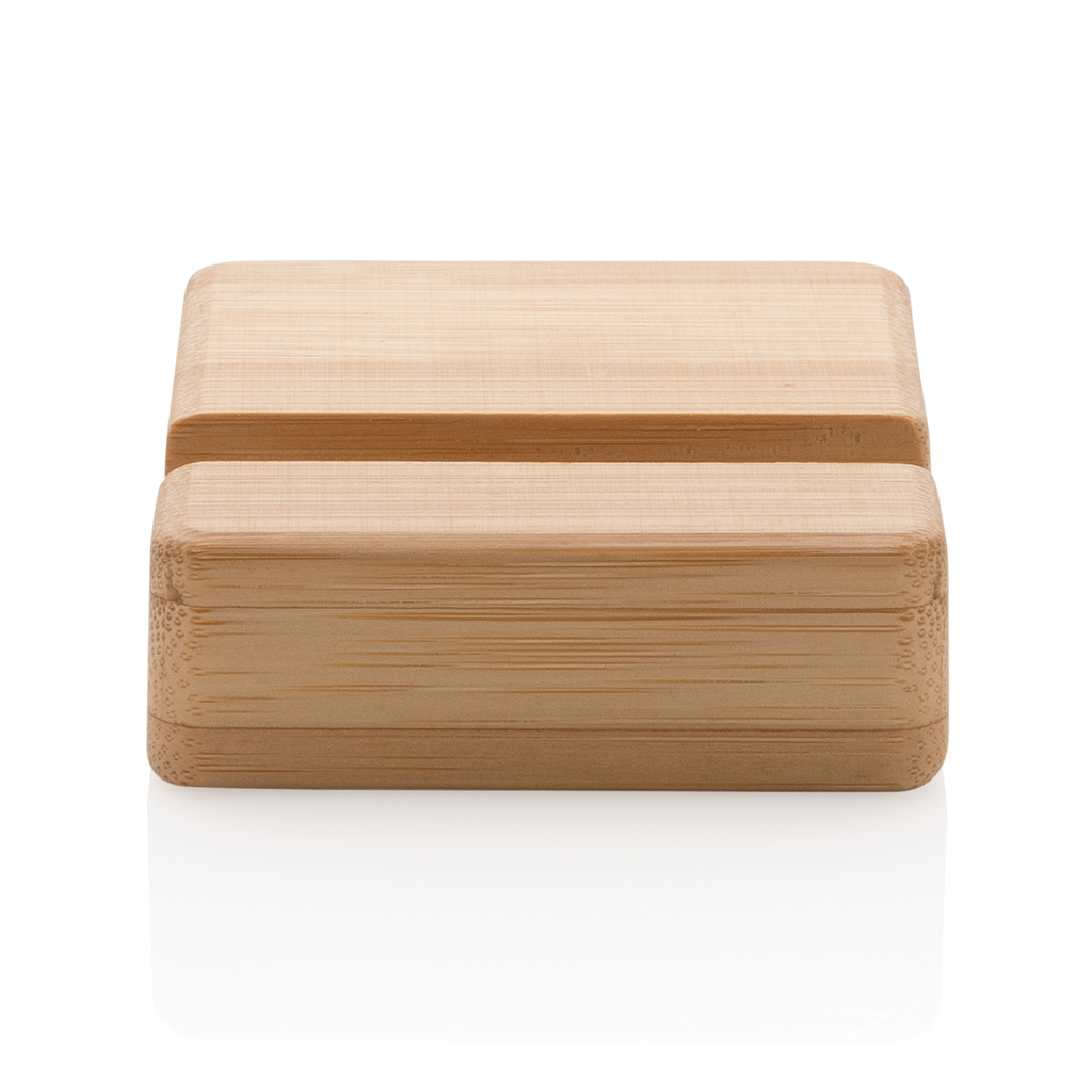 Soporte de bambú para teléfono