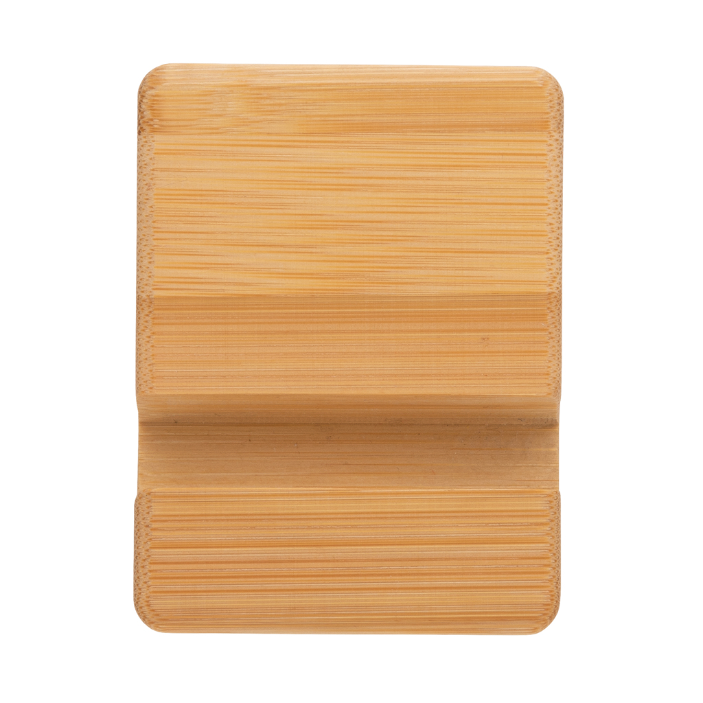 Soporte de bambú para teléfono