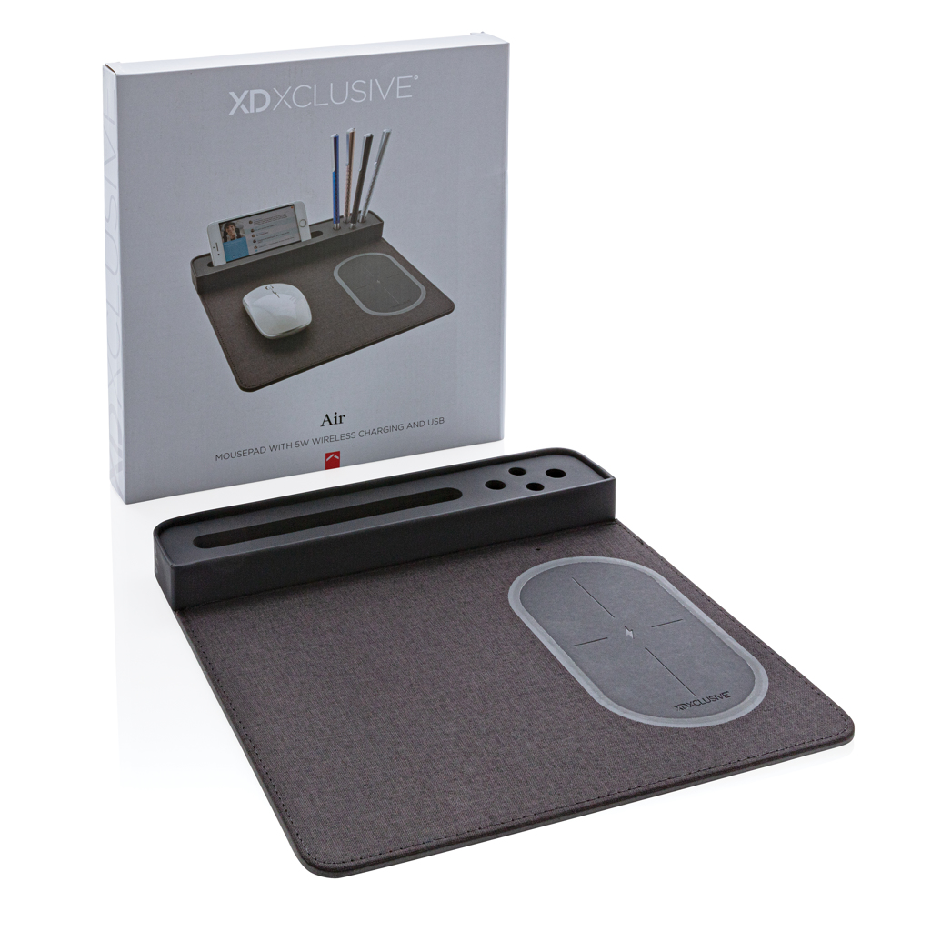 Alfombrilla de ratón con carga inalámbrica 5W