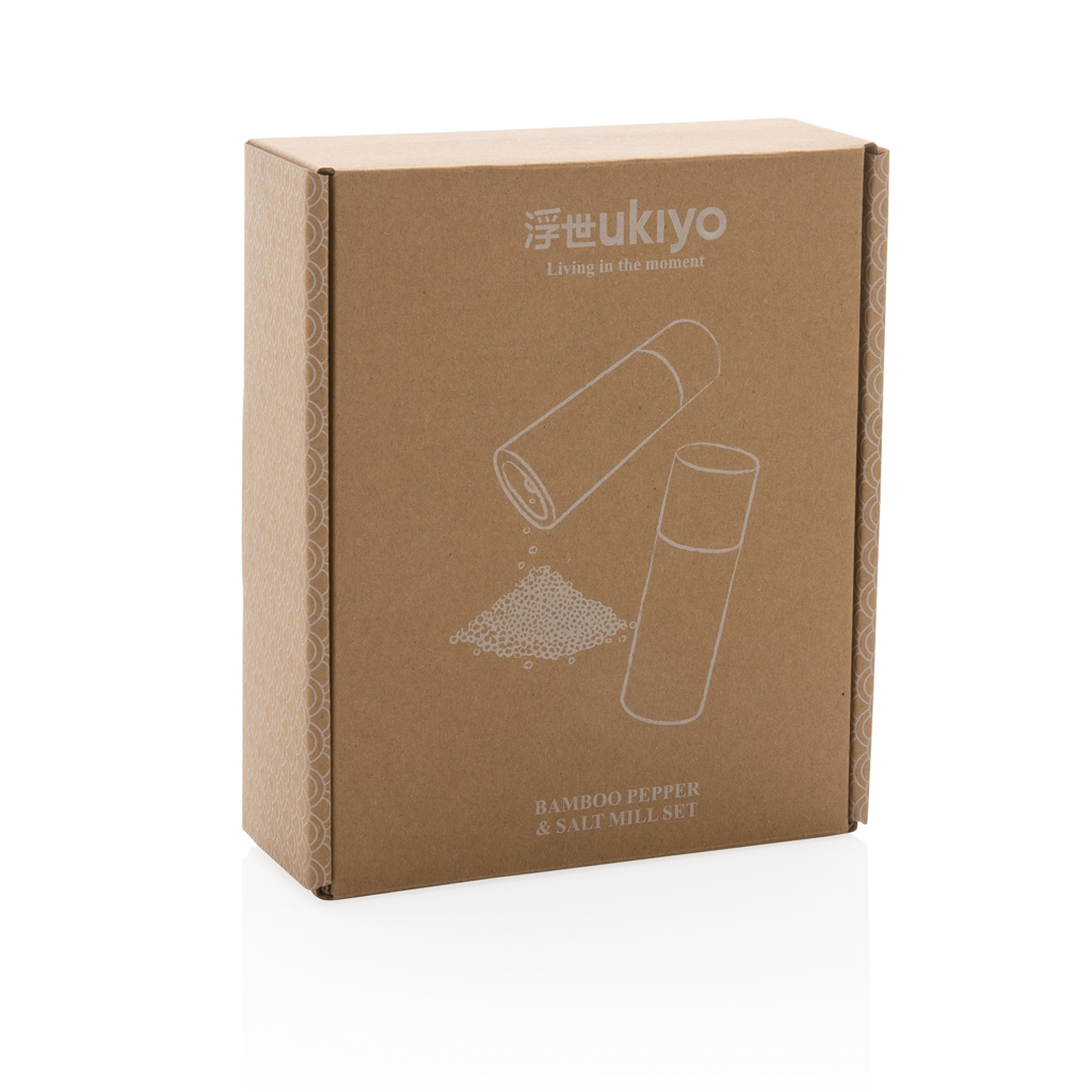 Set de molinillo de sal y pimienta de bambú Ukiyo