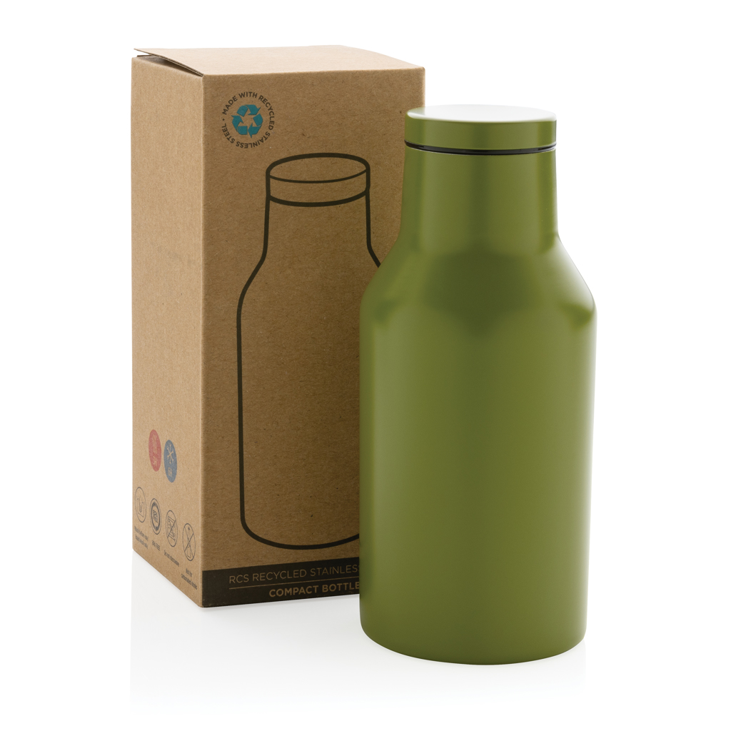 Botella compacta de acero inoxidable reciclado RCS