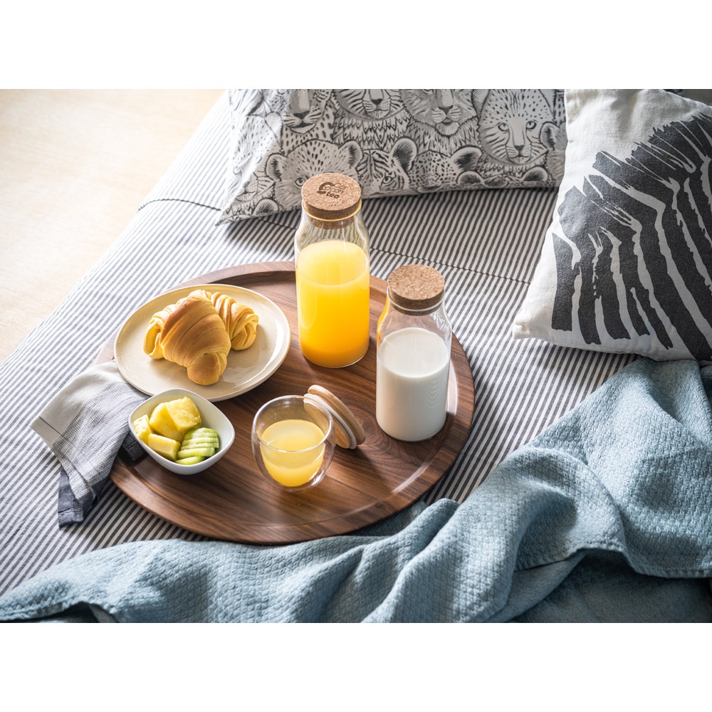 JASMIN 1000. Botella de vidrio borosilicato con tapón de corcho de 1 L